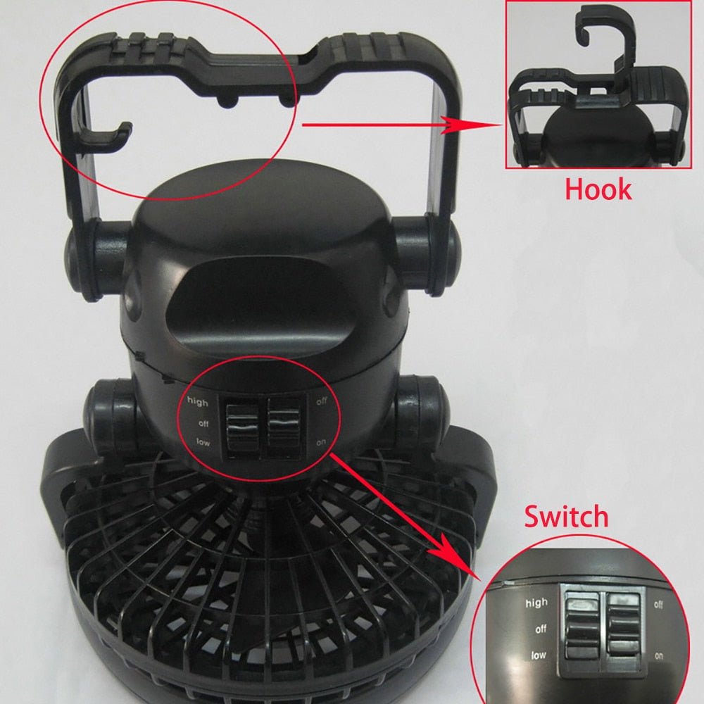 Portable LED Camping Lantern With Light and Fan image 5