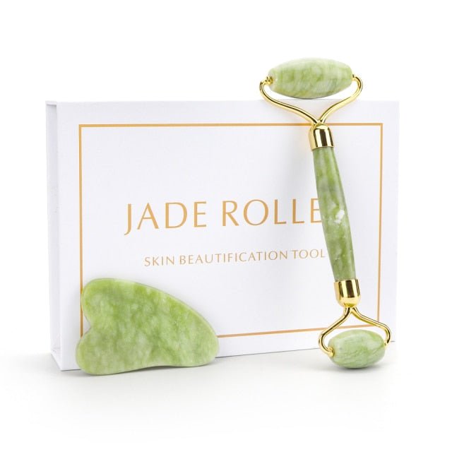 Rose Quartz Roller Slimming Face Massager | Natural Jade Facial Massage Roller Stone image 20