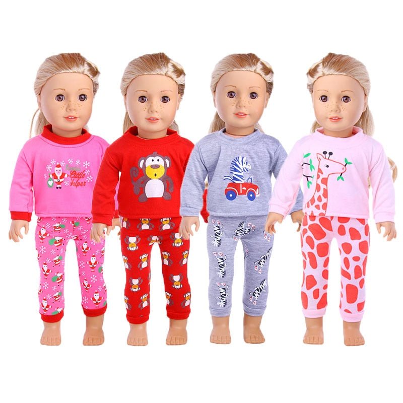 13 Styles Pajamas, Nightgown and Sleepwear Fit | 18 Inch American & 43CM Baby Doll Clothes Accessories image 33