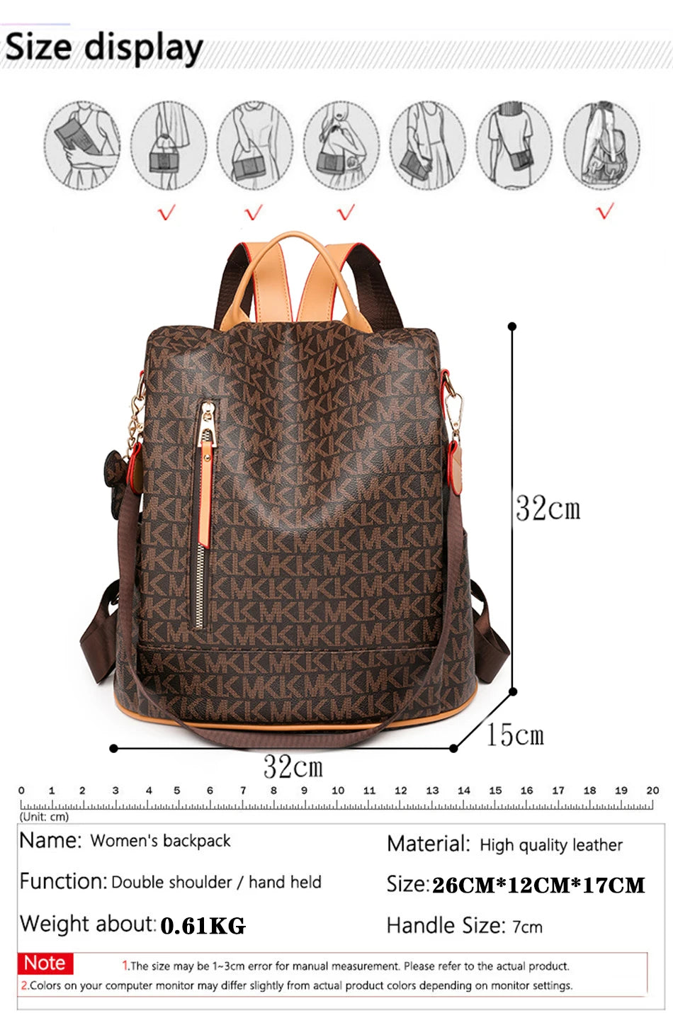 Fashion Backpack For Women PVC Waterproof Shoulder Bag Pack Female Casual Anti-theft Rucksack Shopping Travel Girl School Bags image 10