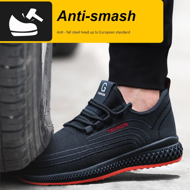 Air Mesh Steel Toe Safety Shoes – Lightweight, Breathable, Puncture-Proof Work Boots image 2