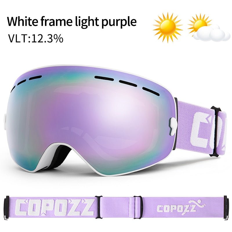 COPOZZ Anti Fog Snowboard Ski Goggles Mask image