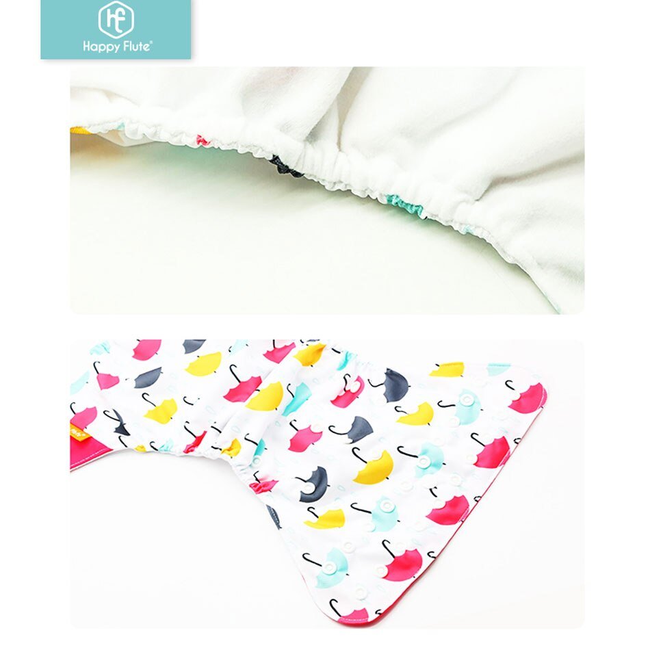 Happyflute Reusable and Washable Eco-Friendly Cloth Nappy Baby Diapers 4pc/set image 23