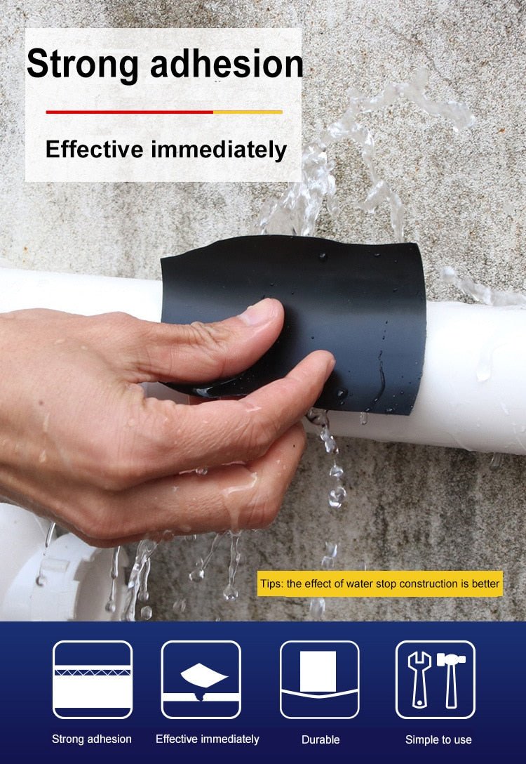 1.52m Adhesive Super Strong Fiber Waterproof Stop Leaks Repair Tape Seal image 14