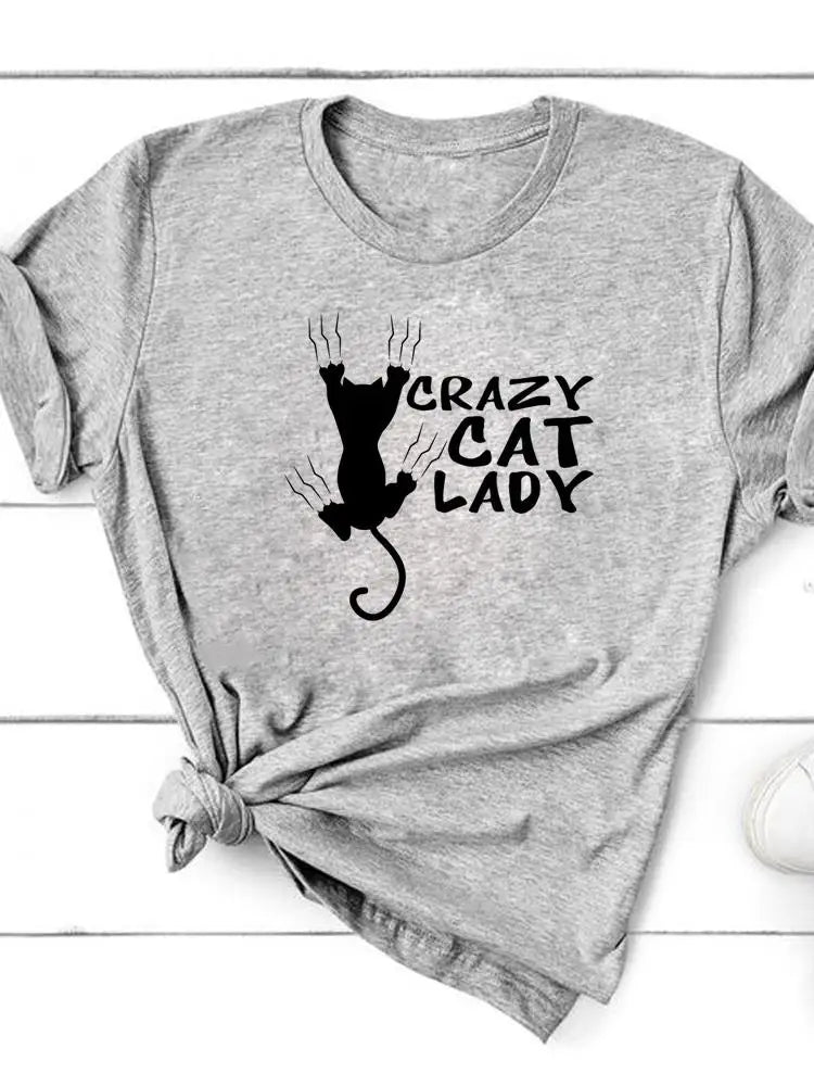 Paw Cat Dog Love Heart Graphic T-Shirt | Women‚Äôs Summer Fashion Short Sleeve Tee image 1