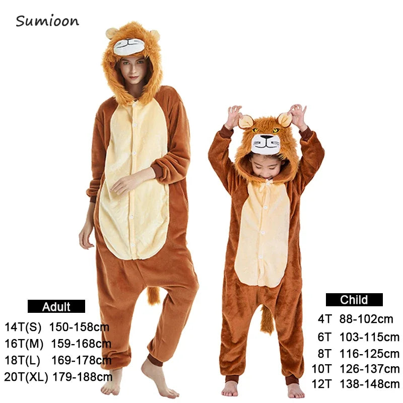 Kigurumi Unicorn Pajamas ‚Äì Kids‚Äô Animal Onesies for Boys & Girls, Warm Winter Homewear image