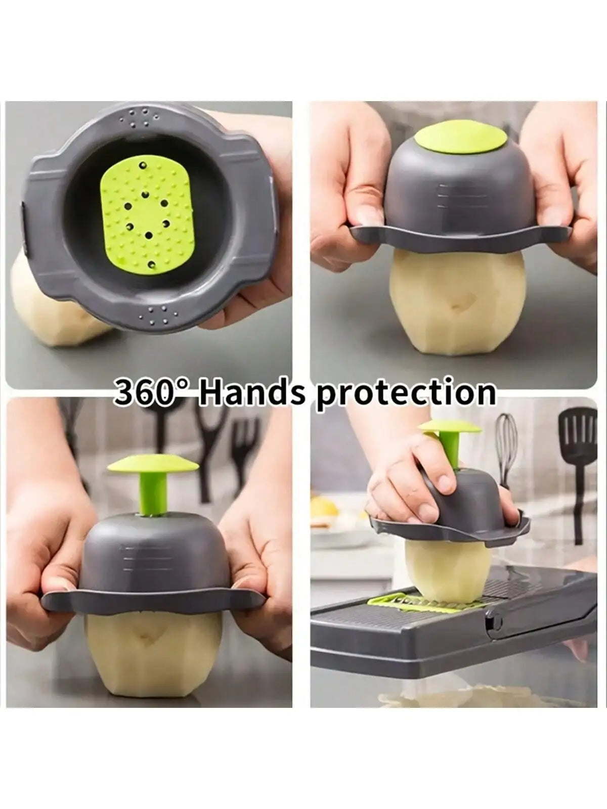 16pcs/Set Vegetable Chopper | Onion Chopper | Food Grate Chopper | Kitchen Vegetable Slicer Dicer Cut | Potato Shredder image 10