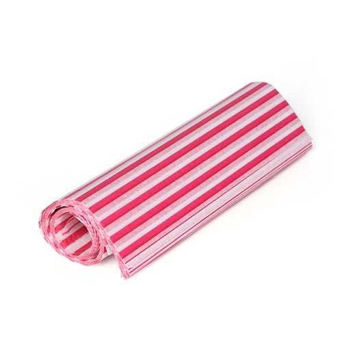 50Pcs/Lot Wax Paper Food Grade Grease Paper Food Wrappers |Wrapping Paper For Bread Sandwich Burger Fries | Oilpaper Baking Tools - Stripe without Box image