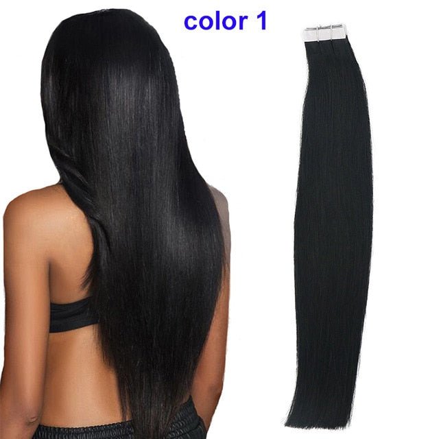 SINDRA 100% Seamless Tape-In Real Human Hair Extensions image