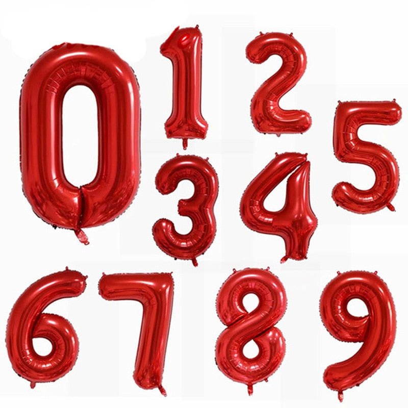 Big Foil Birthday Helium Number Party Decorations Kids Toy Figures Wedding Air Balloons image 13