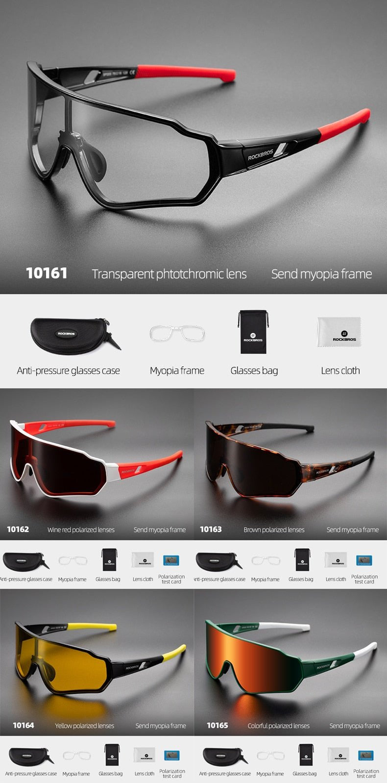 RockBros Polarized Cycling SunGlasses image 7