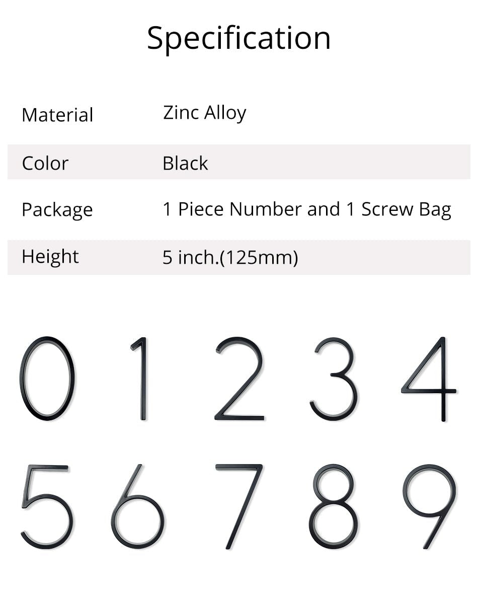 125mm Big Modern Floating House Number and Letters image 8