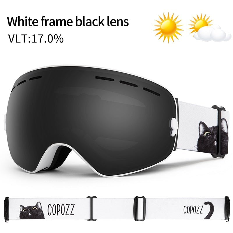 COPOZZ Anti Fog Snowboard Ski Goggles Mask image