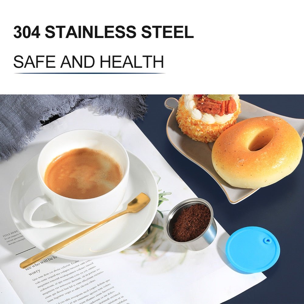 icafilas Reusable Dolce Gusto Capsule Silicone Cover Dolci Gusto Coffee Machine Refillable STAINLESS STEEL Plastic Coffee Pod image 9