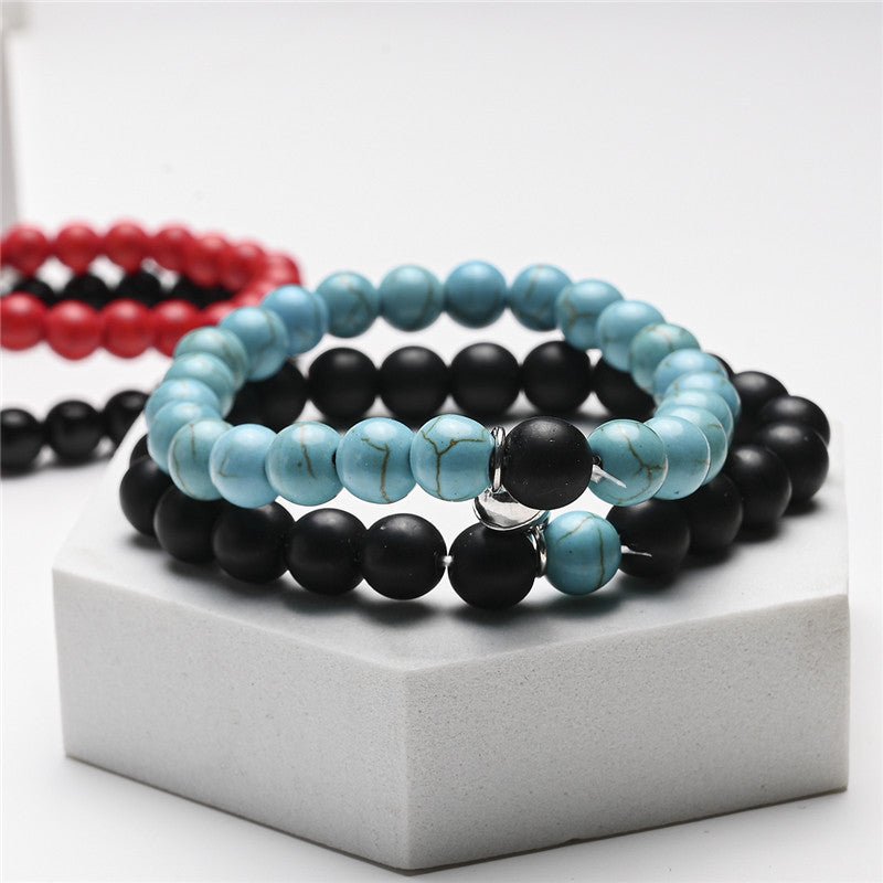 2Pcs/Set Couples Classic Natural Stone Beaded Bracelets image 20