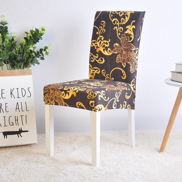 Spandex Desk Chair Seat Slipcovers - Dark Brown, universal sizes image