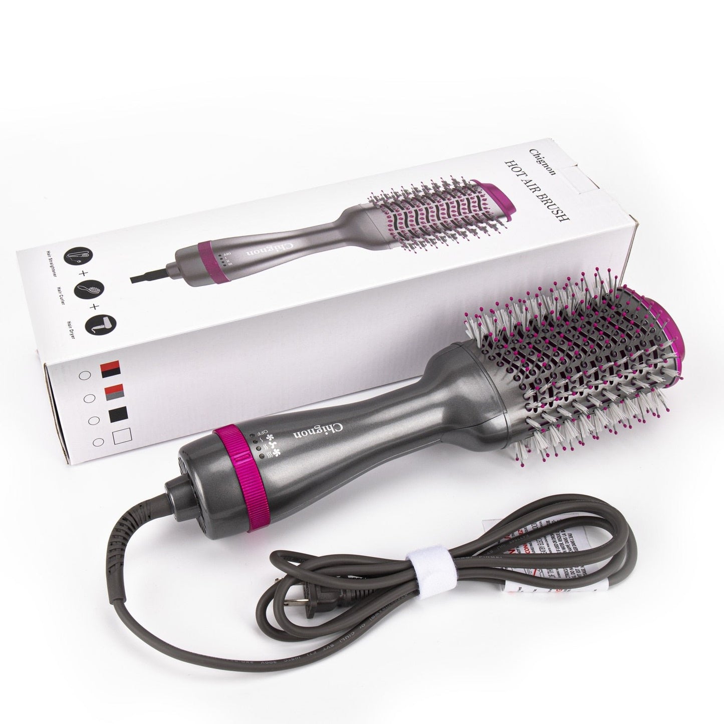 1000W Hair Dryer Hot Air Brush Styler and Volumizer Hair Straightener Curler Comb Roller One Step Electric Ion Blow Dryer Brush image 0
