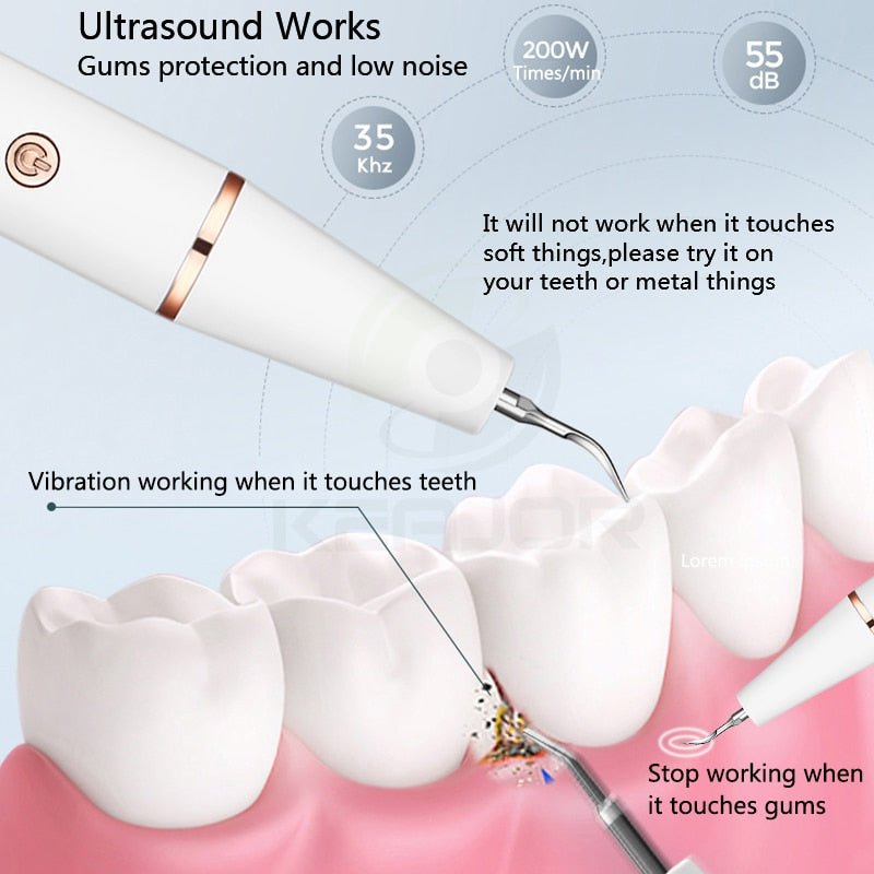 Portable Electric Sonic Dental Calculus Scaler Oral Teeth Tartar Remover Plaque Stains Teeth Whitening with LED image 12