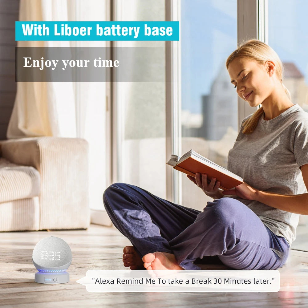 Echo Dot 5 Battery Base for 4th Gen | Portable Power in Blue, White, Black image 5