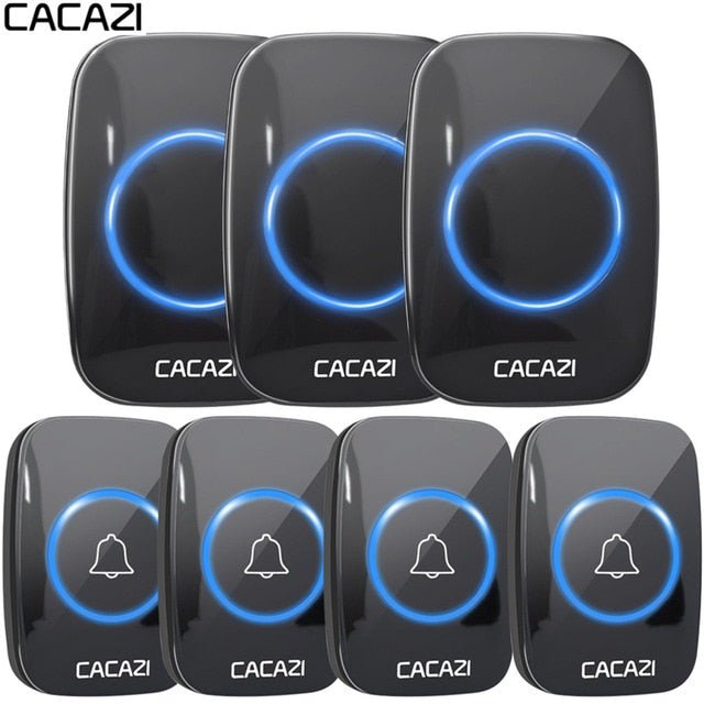 CACAZI Wireless Waterproof Doorbell – 60 Chimes, 110dB Loud, with Remote Control image 5