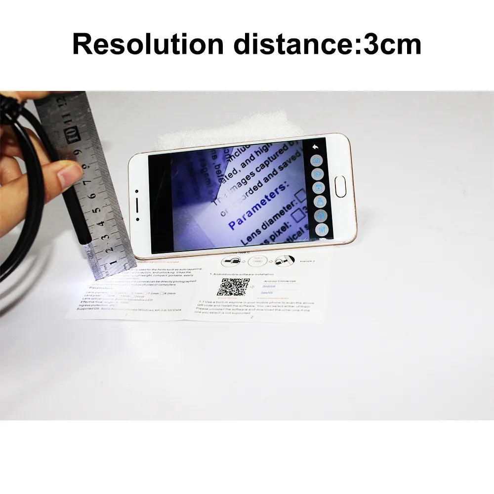 5.5mm Sewer Industrial Endoscope Piping Endoscopy Type C Flexible Snake Mini Camera 3 in 1 Automotive Borescope for Android image 14