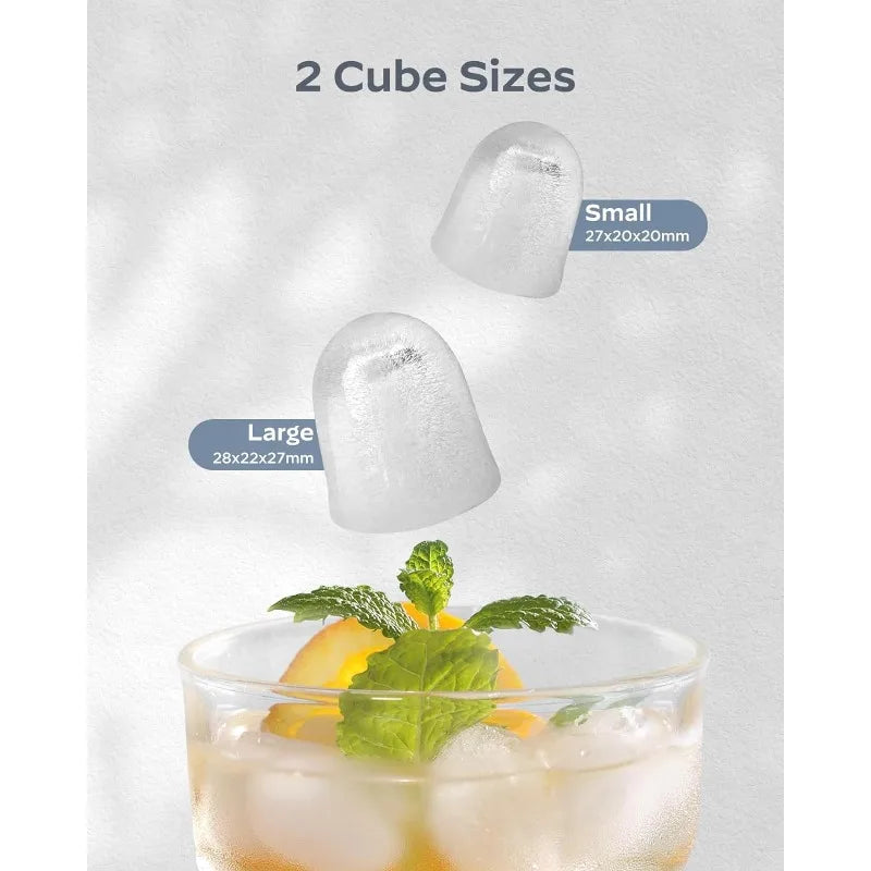 Silonn Ice Maker Countertop, Stainless Steel Portable Ice Machine with Carry Handle, Self-Cleaning Ice Makers image 3