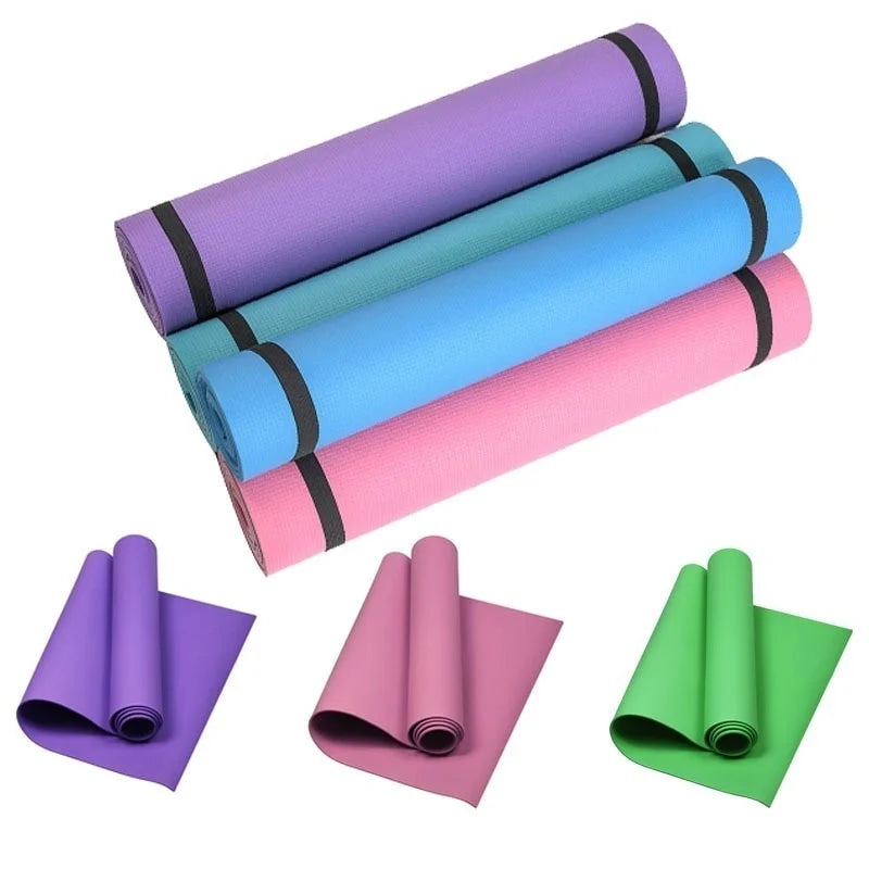 Durable Non-Slip Yoga Mat 4MM Thick, 173cm x 61cm ‚Äì Ideal for Fitness, Pilates, and Workout with Bandage image 15