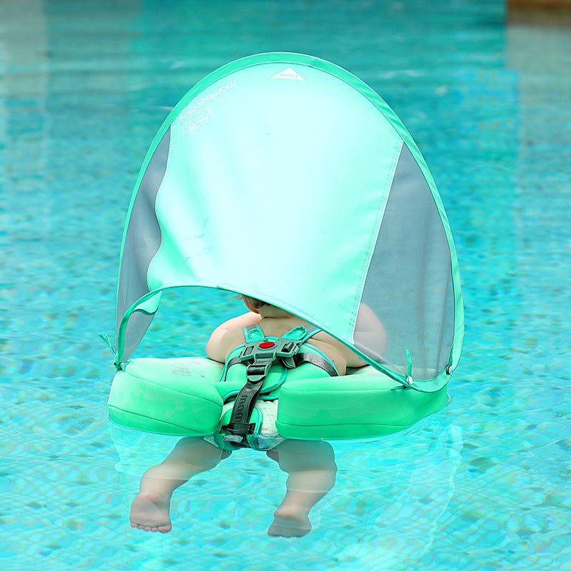 Solid Non-inflatable Baby Swimming Ring Float Swim Trainer Sunshade image 20