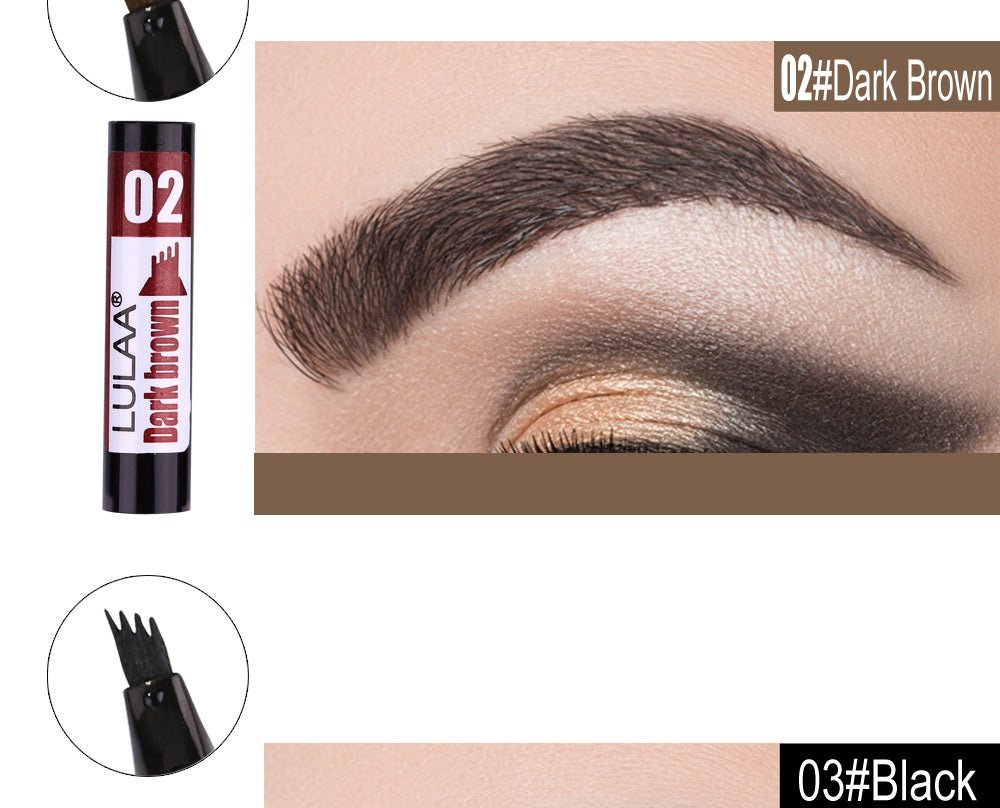 5-Color Four-Pronged Eyebrow Pencil Eyebrow Brush Split Liquid Waterproof Long-Lasting Eyebrows Enhancer Pencil Eyebrow Shadow image 21