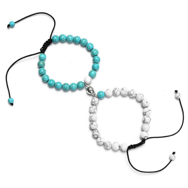2Pcs/Set Couples Classic Natural Stone Beaded Bracelets image 40