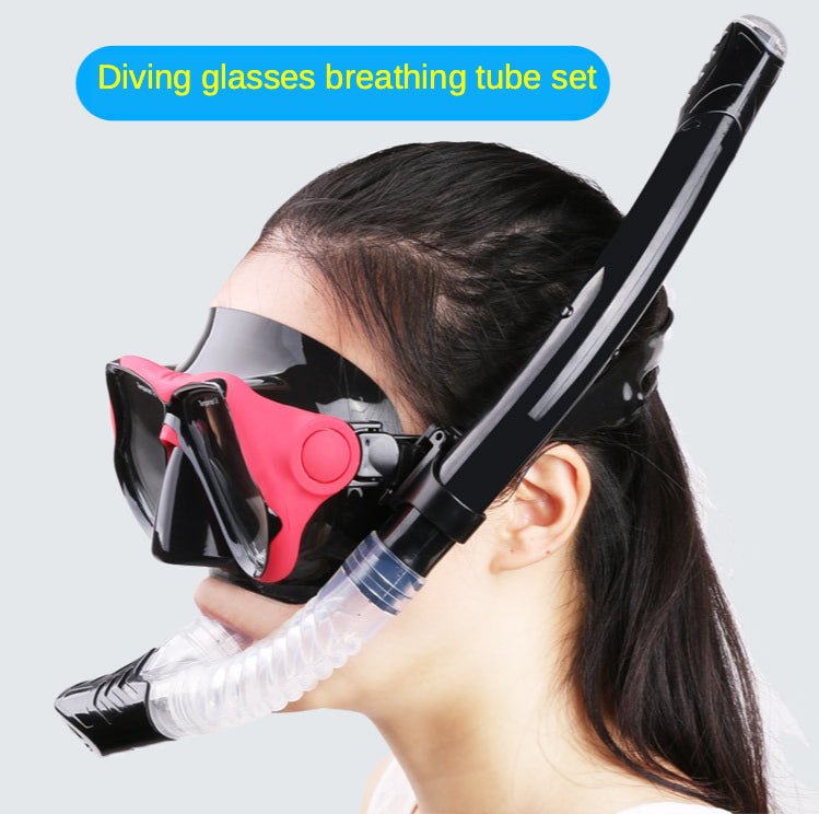 Diving Snorkeling Anti-fog swimming Goggles Camera Tube Mask Set image 30