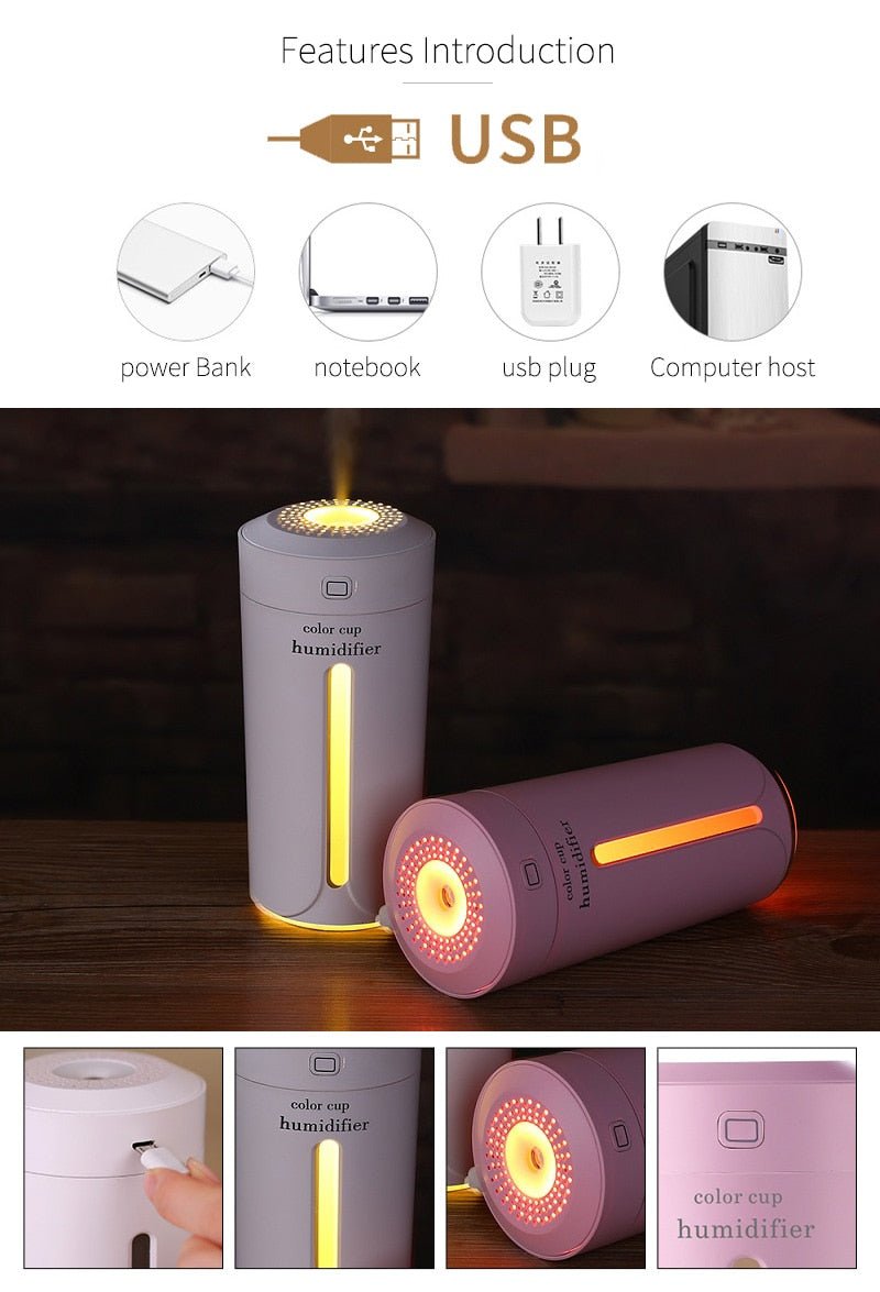 Ultrasonic Air Humidifier & Essential Oil Diffuser with Night Light image 6
