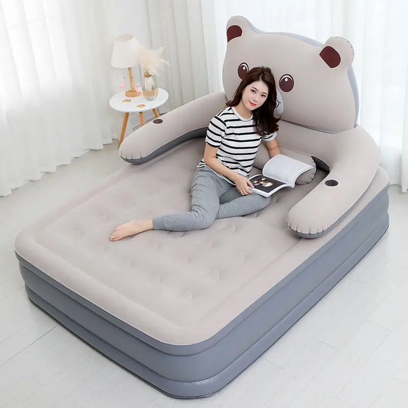 Elevated Air Mattress with Built-In Electric Pump & Pillow – Perfect for Home, Guests & Camping - 200X150X40CM 2 image