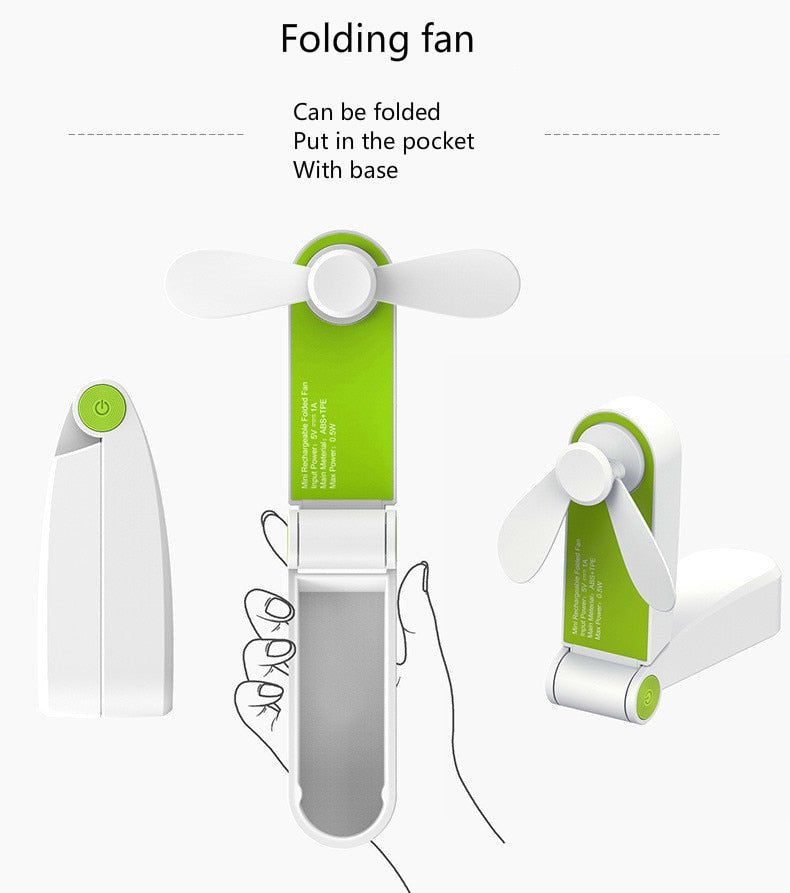 USB Pocket Foldable Fans | Electric Portable Small Fan | Desktop Electric Fan image 10
