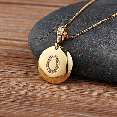Top Quality Personalized Gold Letters Women and Girls Initial Letter Necklace - O image