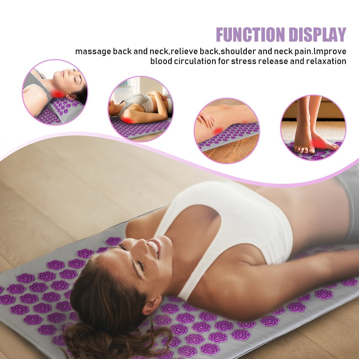 Acupressure Massage Yoga Mat Set with Free Carrying Bag image 11