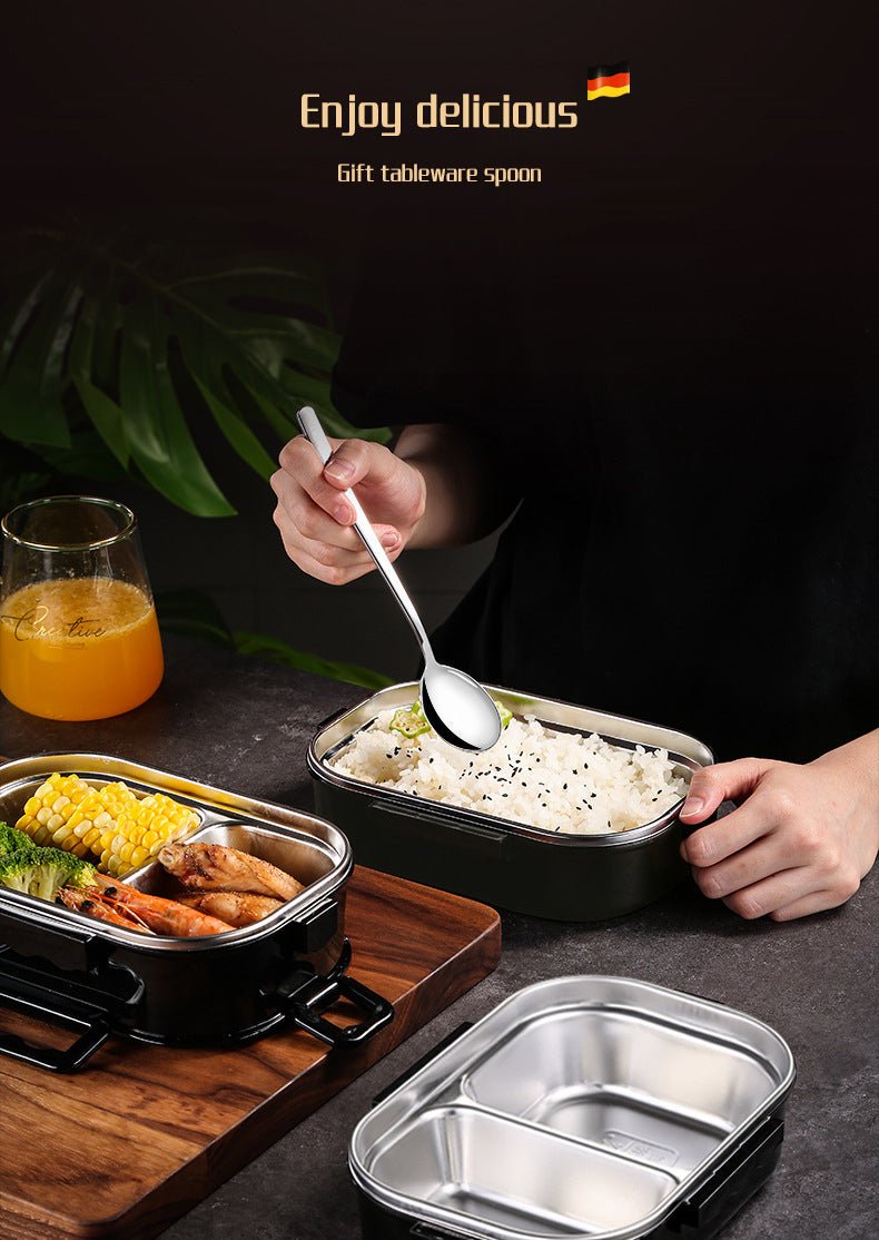 Lunch Box For Men Stainless Steel Bento Box Japanese Style Office Worker Portable Lunchbox Student Style Microwave Tableware image 7