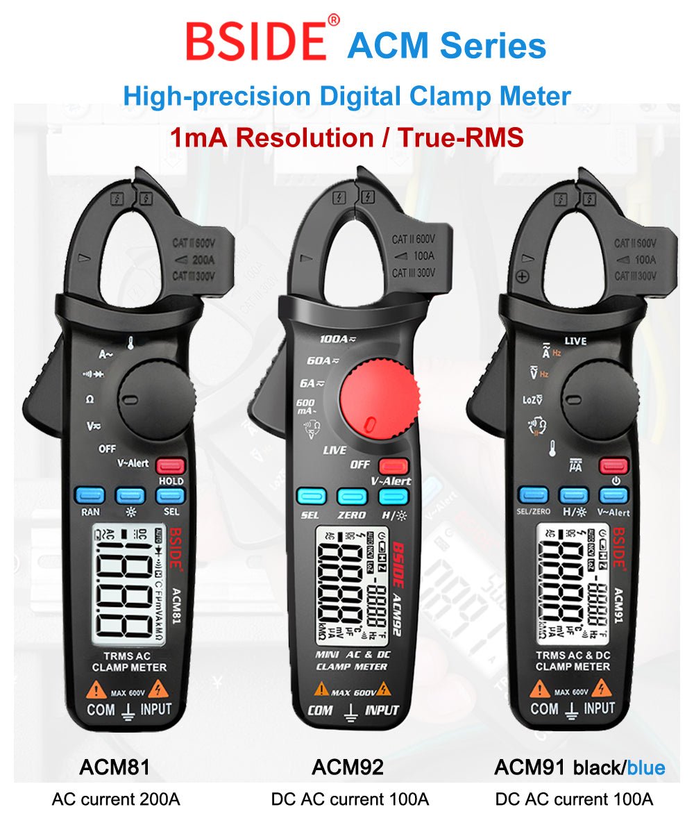 High-Precision Digital Clamp Meter – T-RMS Multimeter for DC/AC, Voltage, Temp, and More image 21