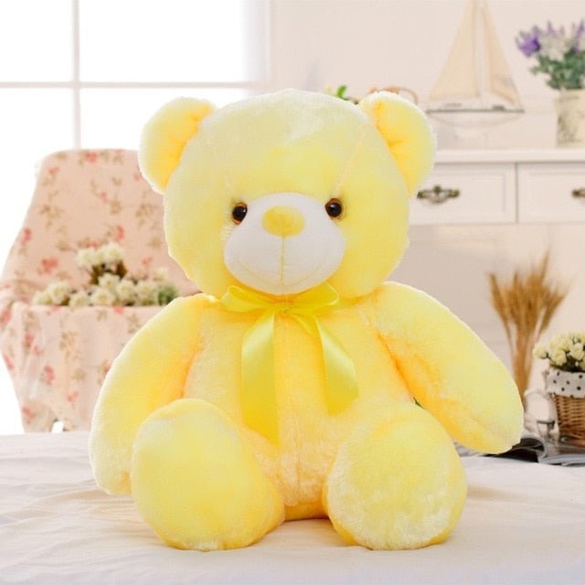 Luminous 30/50/80cm Creative Light Up LED Teddy Bear - 80cm Yellow LED image