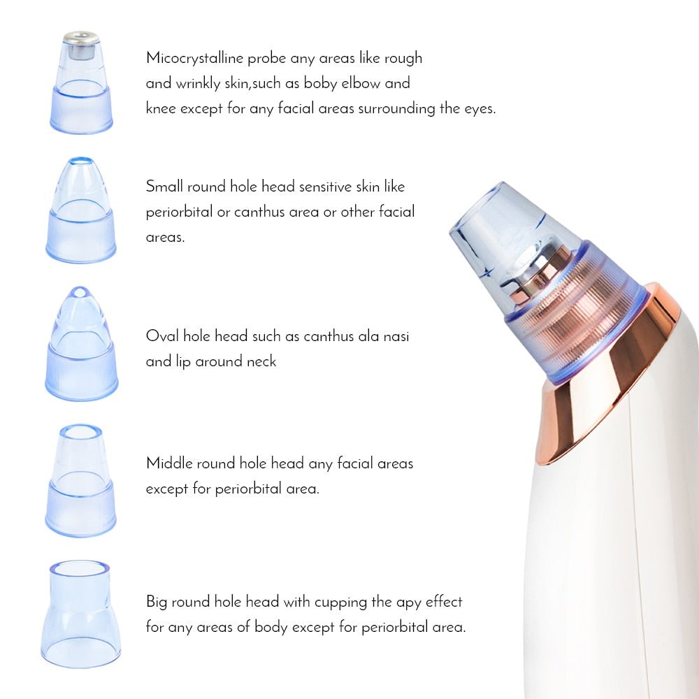 Face Acne Black Dot Pimple Blackhead Remover | Electric Microcrystalline Blackhead Vacuum Skin Care Machine image 9