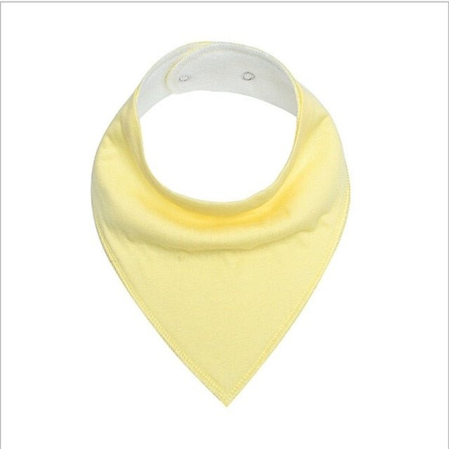 Baby Cotton Bandana Bibs - Lemon Yellow image