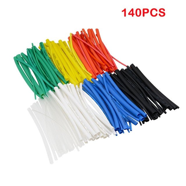 Polyolefin Heat Shrink Tubing Cable Sleeves Wrap | Heat Shrink Tubing Wire Wrap Cable Sleeve Assortment Electric Insulation Tube - 140PCS image