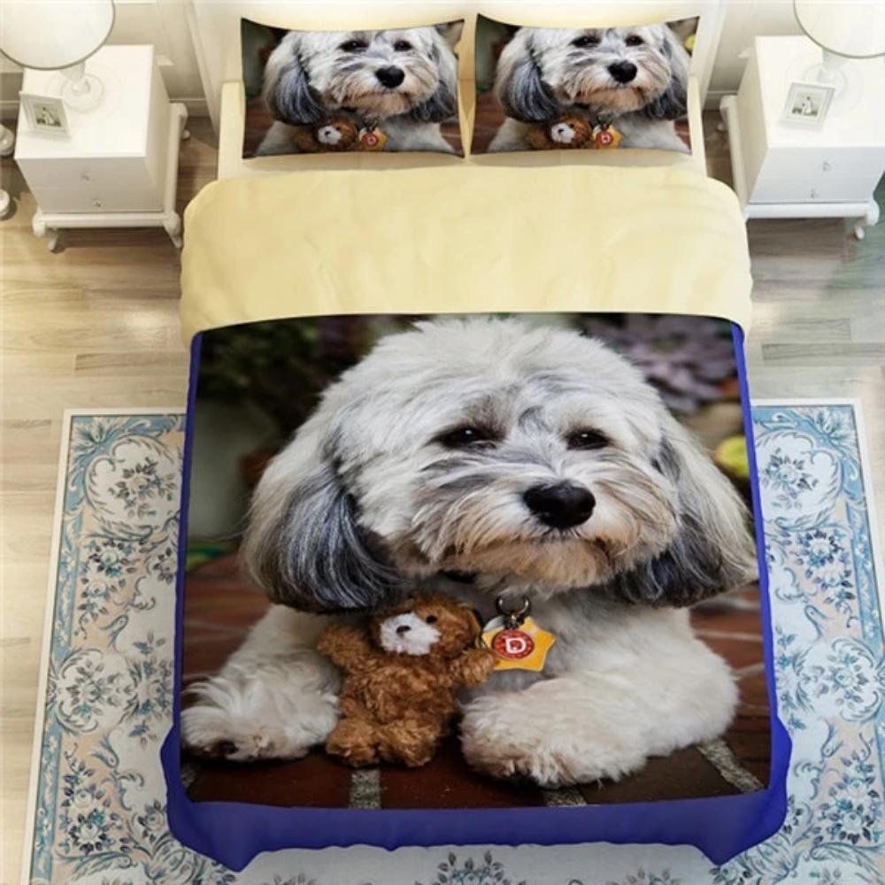 3D Oil Painting Siberian Polyester Duvet Cover image 0