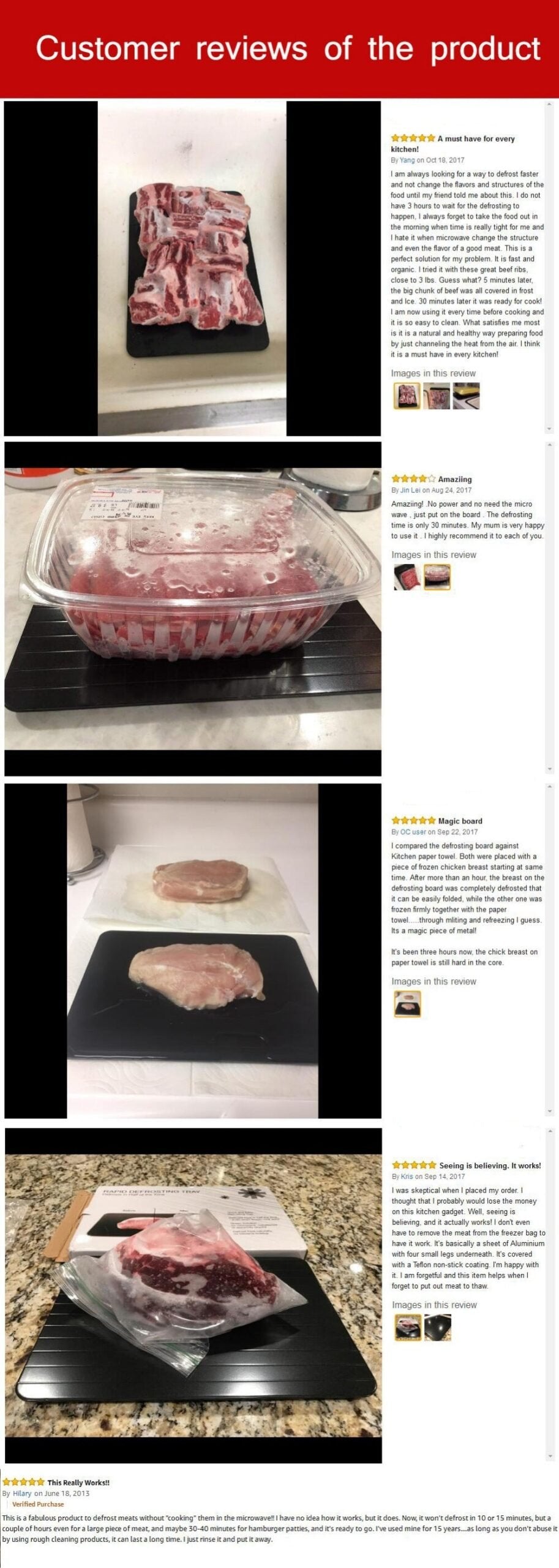 Meijuner Fast Defrosting Thaw Frozen Food and Meat Tray image 8