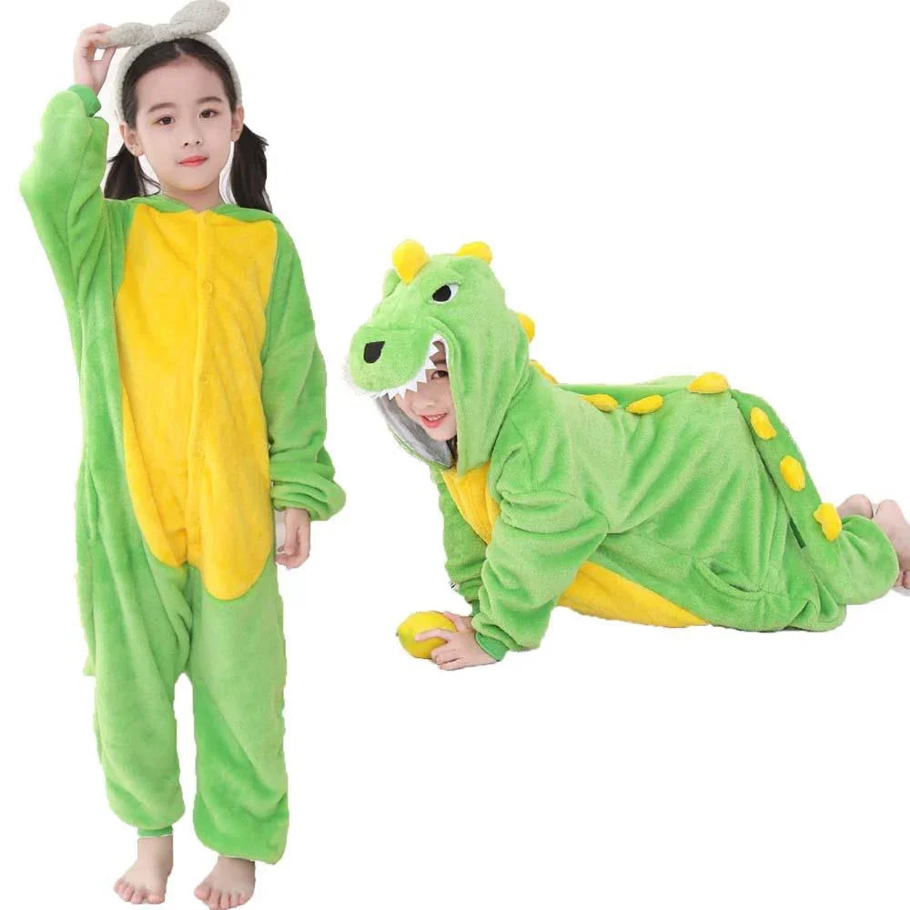 Kigurumi Children‚Äôs Animal Pajamas | Unicorn, Panda, Cat Winter Flannel Pajamas image 12
