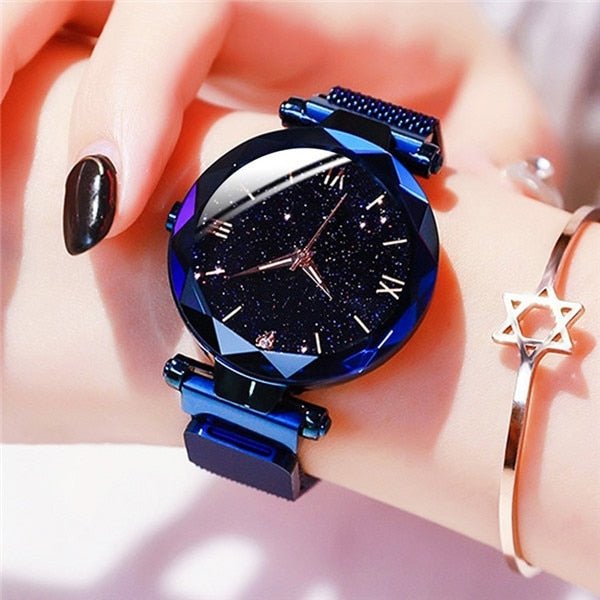 Luxury Women's Magnetic Starry Sky Quartz Wrist Watch Quartz image 21