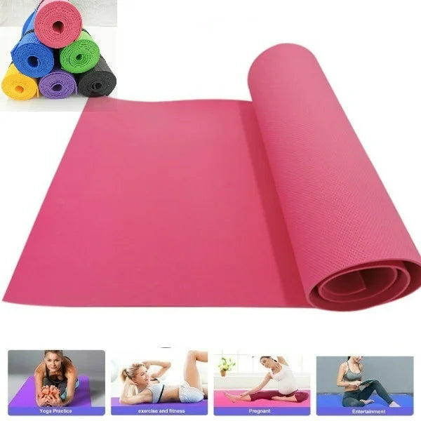 Durable Non-Slip Yoga Mat 4MM Thick, 173cm x 61cm ‚Äì Ideal for Fitness, Pilates, and Workout with Bandage image 6