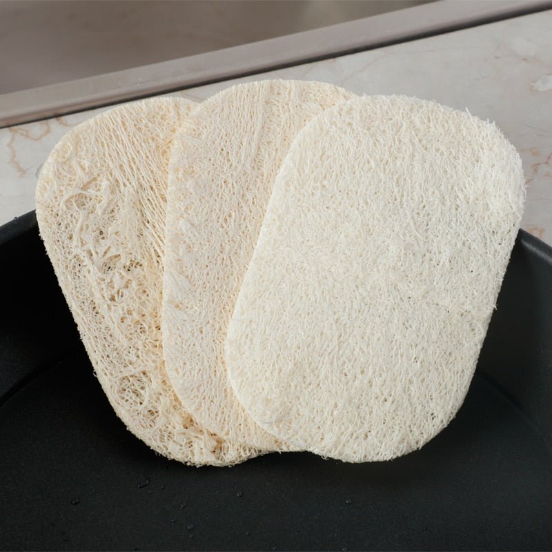 3pcs/set Natural Loofah Dishwashing Cloth Scrub Pad image 4