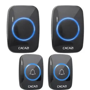 CACAZI Wireless Waterproof Doorbell – 60 Chimes, 110dB Loud, with Remote Control image 0