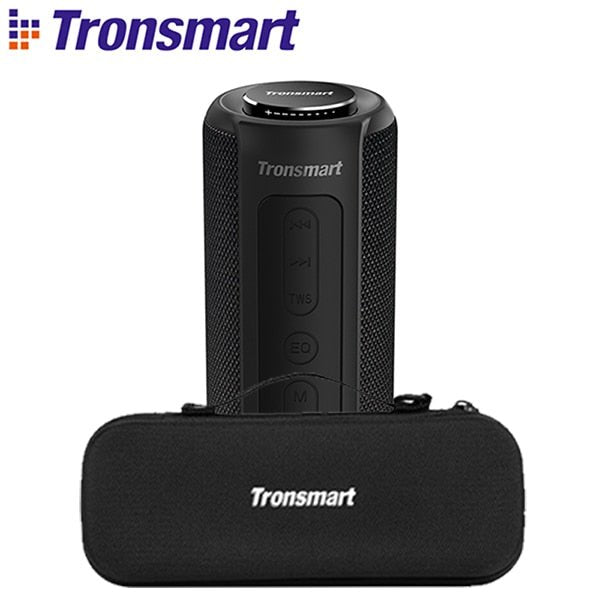 Tronsmart Portable 40W Waterproof Bluetooth Deep Bass Soundbar Speaker - Black and Case image